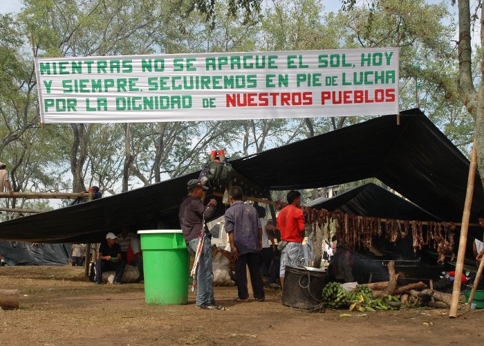 Grafica alusiva a Minga social y comunitaria en defensa del patrimonio ambiental y la soberanía alimentaria. Santander, 3 - 6 de junio de 2006