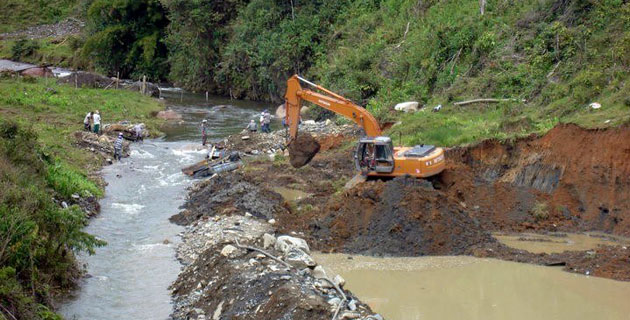 Grafica alusiva a El agua y la mina. El movimiento por el agua y la exacerbación de los conflictos mineros en Colombia