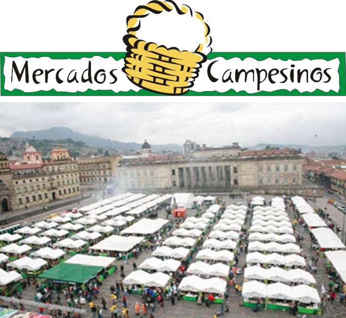 Grafica alusiva a Mercados campesinos en Bogotá, Rutas de soberanía y seguridad alimentaria