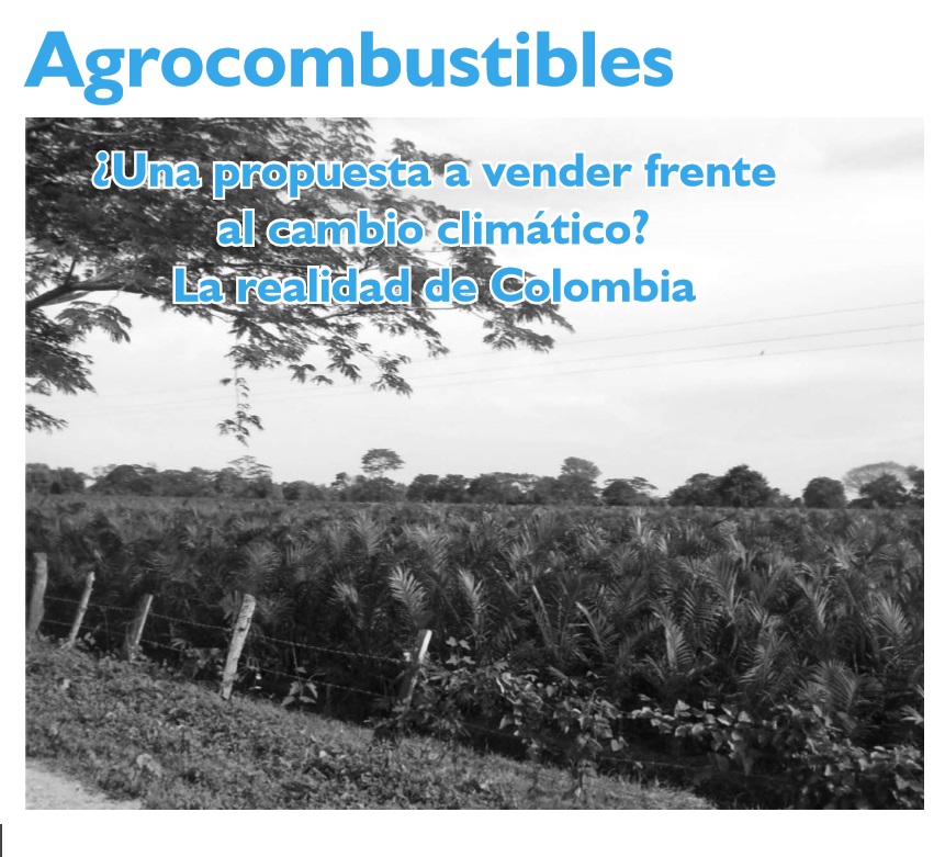 Gráfica alusiva a Agrocombustibles ¿Una propuesta a vender frente al cambio climático? La realidad de Colombia