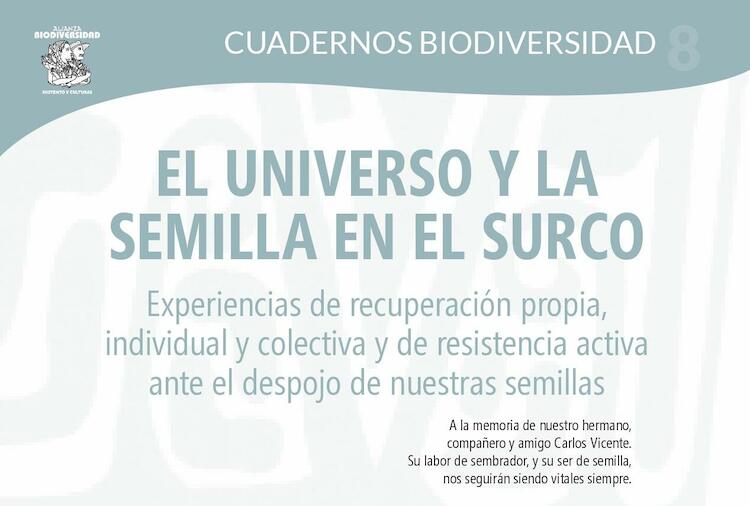 Gráfica alusiva a Cuaderno Biodiversidad #8 - El universo y la semillas en el surco