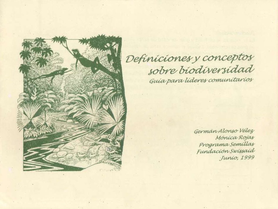 Grafica alusiva a Definiciones y conceptos sobre biodiversidad. Guía para líderes comunitarios