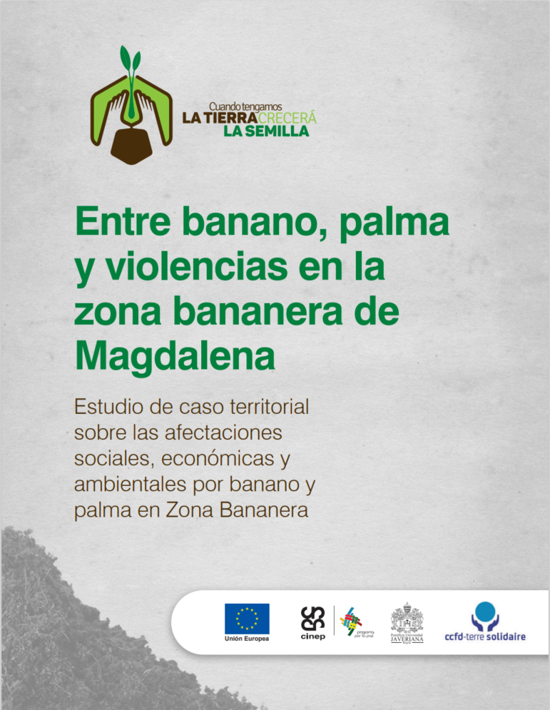 Gráfica alusiva a Entre banano, palma  y violencias en la  zona bananera de  Magdalena