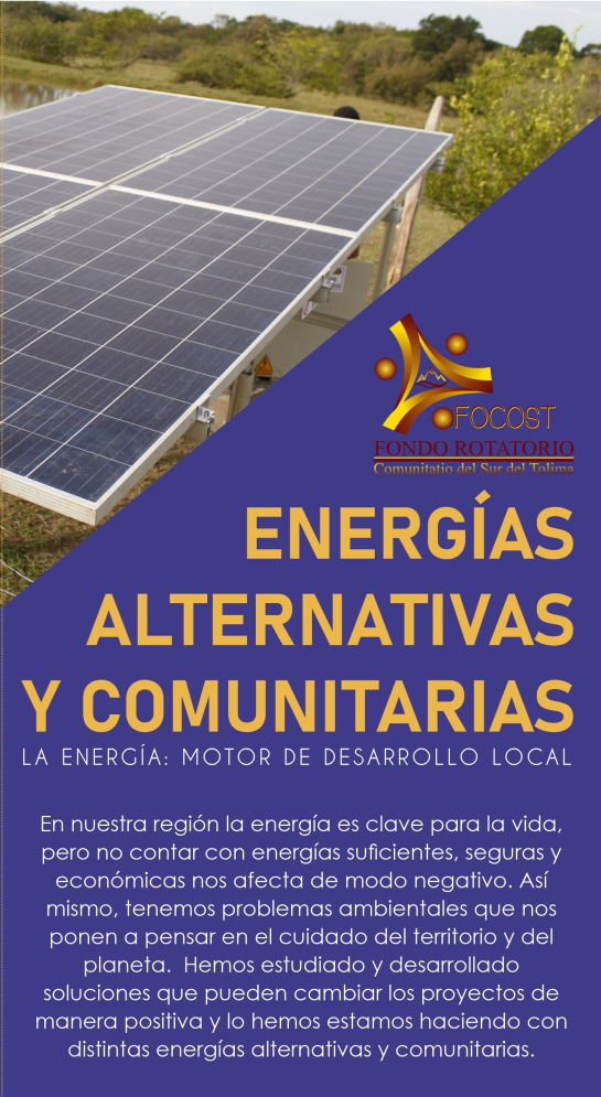 Grafica alusiva a ENERGÍAS ALTERNATIVAS Y COMUNITARIAS