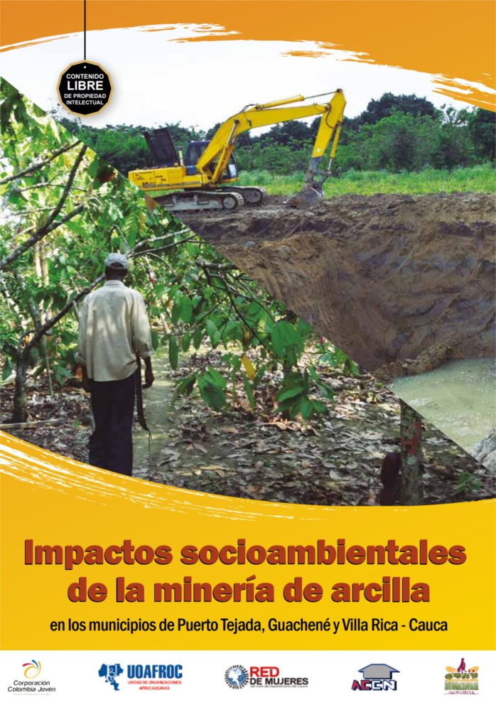 Gráfica alusiva a Impactos socioambientales  de la minería de arcilla Impactos socioambientales  de la minería de arcilla CONTENIDO DE PROPIEDAD INTELECTUAL LIBRE en los municipios de Puerto Tejada, Guachené y Villa Rica - Cauca