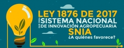 Grafica alusiva a Ley 1876 de 2017 que crea Sistema Nacional de Innovación Agropecuario SNIA, ¿a quiénes favorece?
