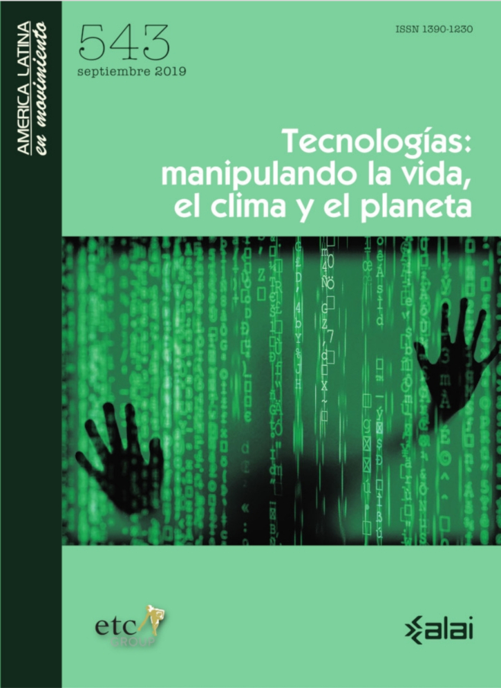 Gráfica alusiva a Tecnologías: Manipulando la vida, el clima y el planeta 