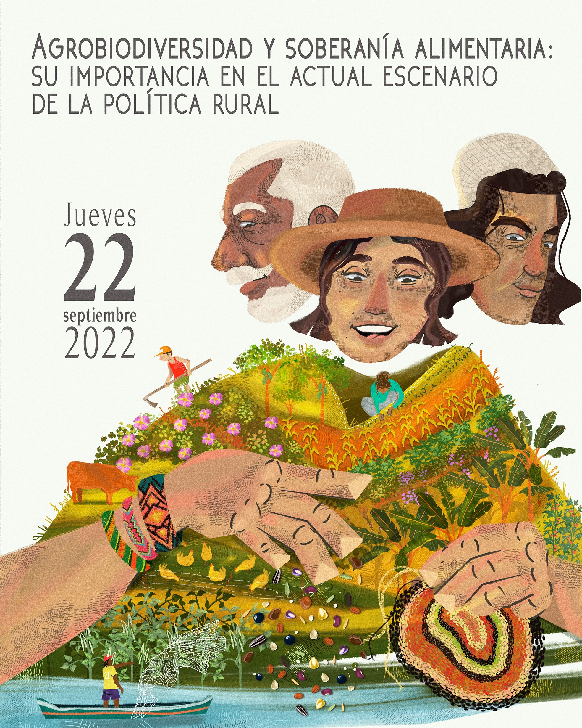 Grafica alusiva a Evento "Agrobiodiversidad y soberanía alimentaria: su importancia en el actual escenario de la política rural"