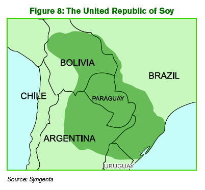 Gráfica alusiva a La República de la Soya